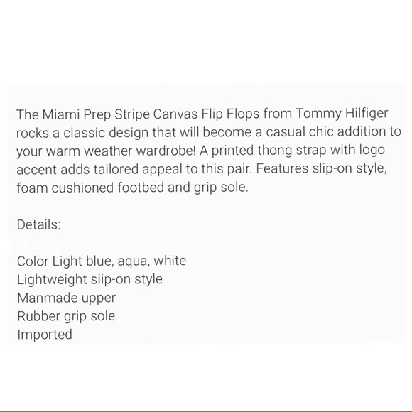 NWOT Tommy Hilfiger Women’s Miami Prep Canvas Flip Flop Size 8 - Picture 11 of 11